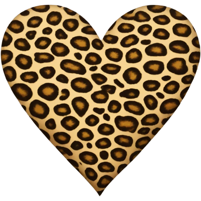 Leopard print heart emoji