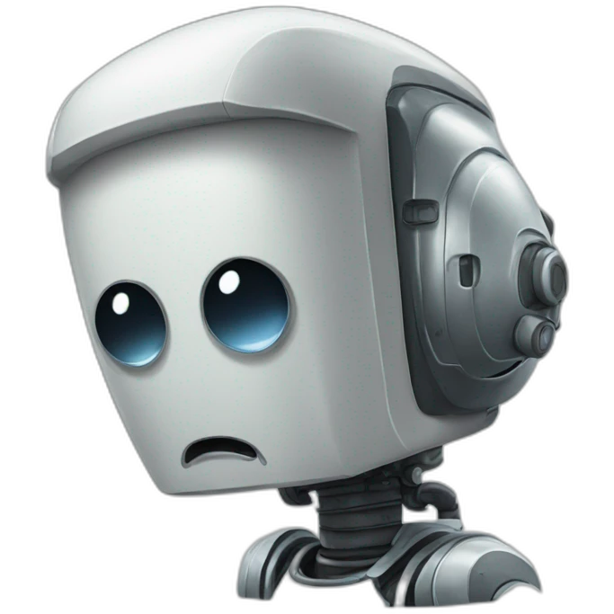 Disappointed robot  emoji