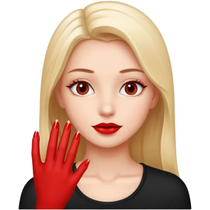 Girl with long nails emoji