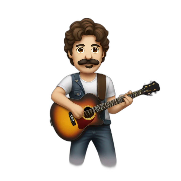 Guitarrista con bigote emoji