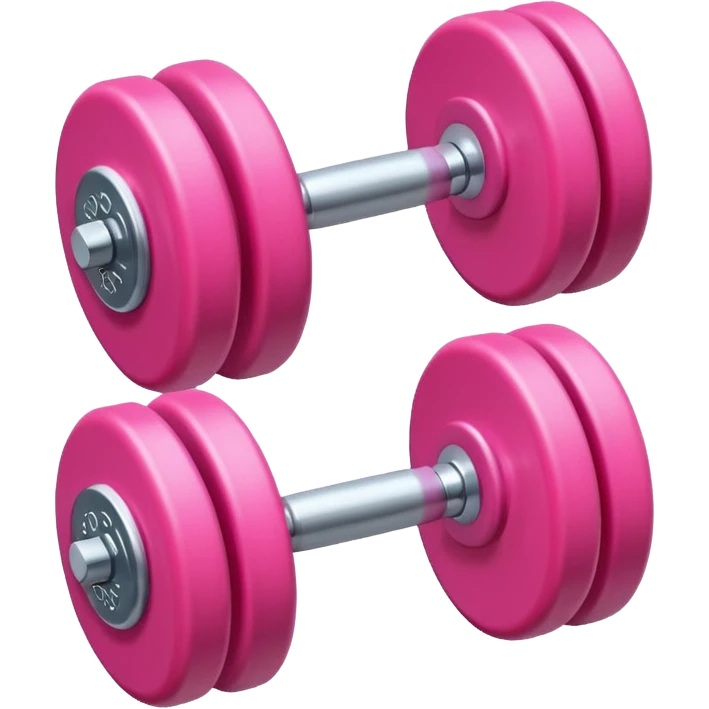 one pink dumbbell, single fitness weight emoji