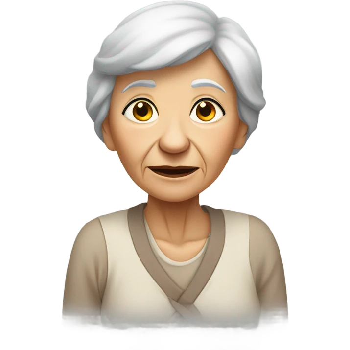 Grandma having backpain emoji