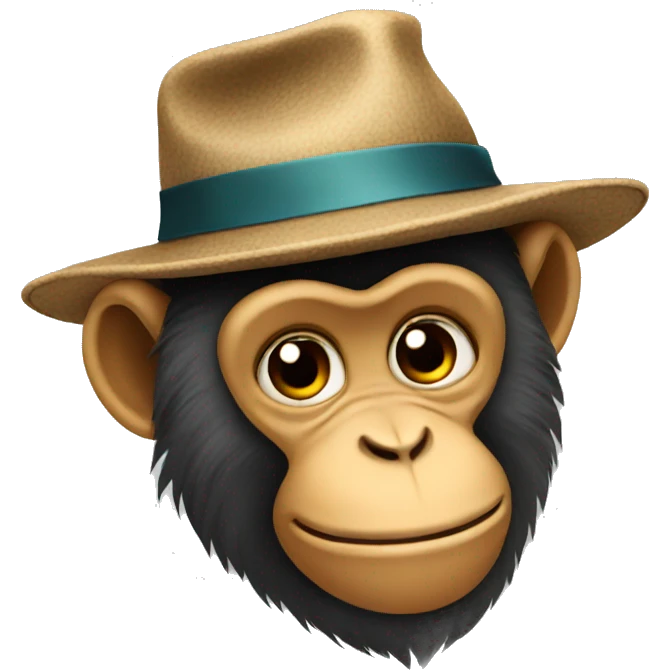 Monkey wearing a hat emoji