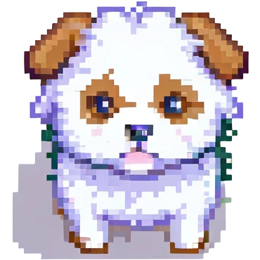 A cute fluffy dog emoji