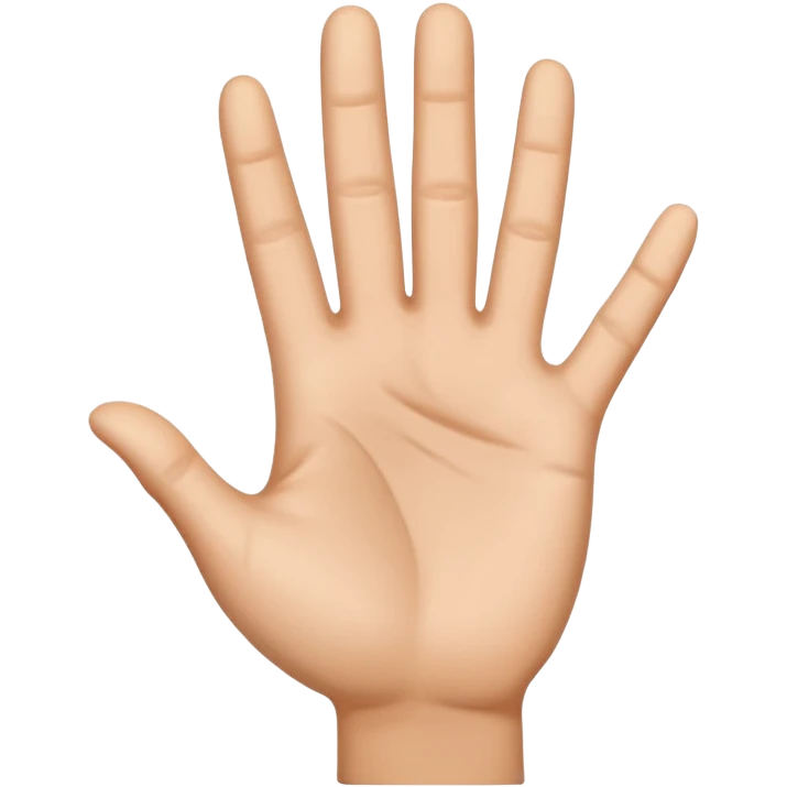 Makes the hand lower and facing upwards  emoji