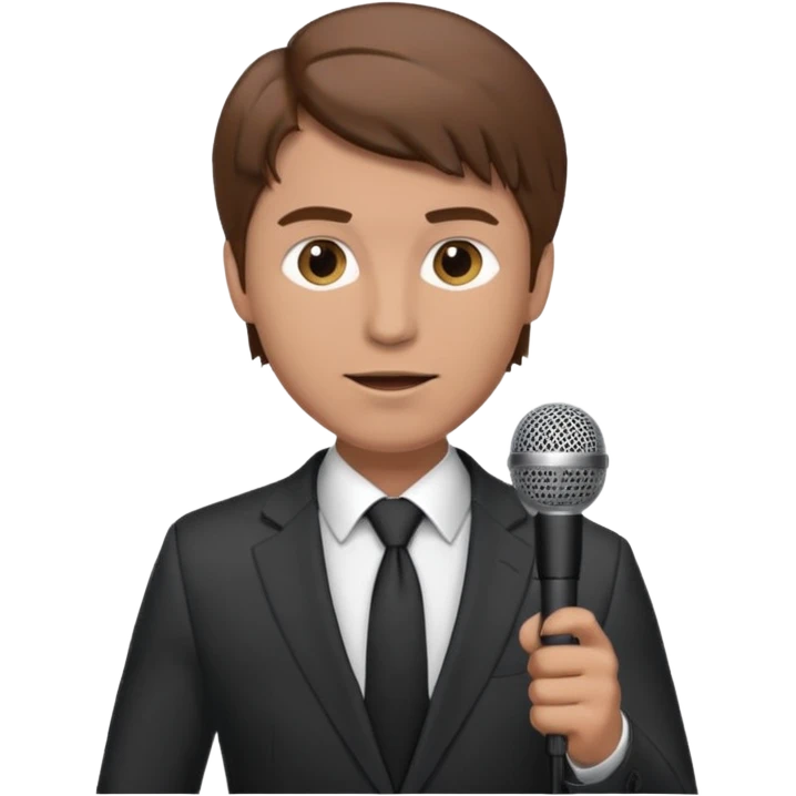 Public Speaker man with mic emoji