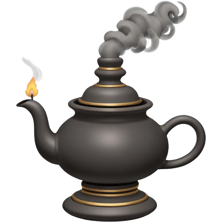 подставка под благовония где стоит и тлеет конус и дым стелиться на подставке emoji