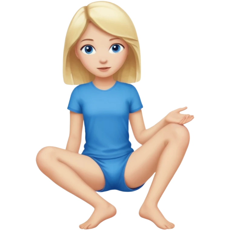 Between a girls leg emoji