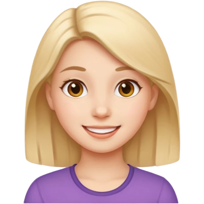 Now, the same girl but with a happy face please emoji