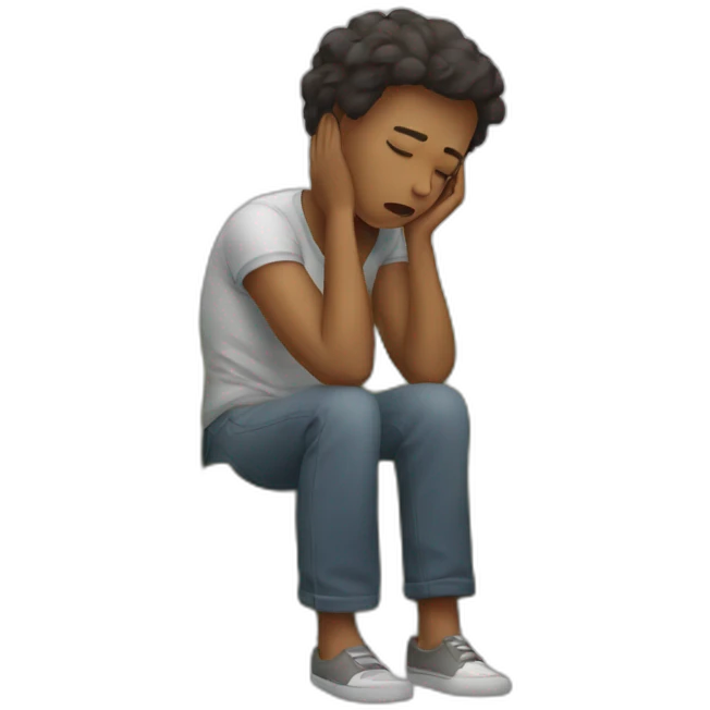 Exhausted friend emoji