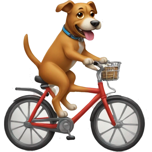Dog riding a bike emoji