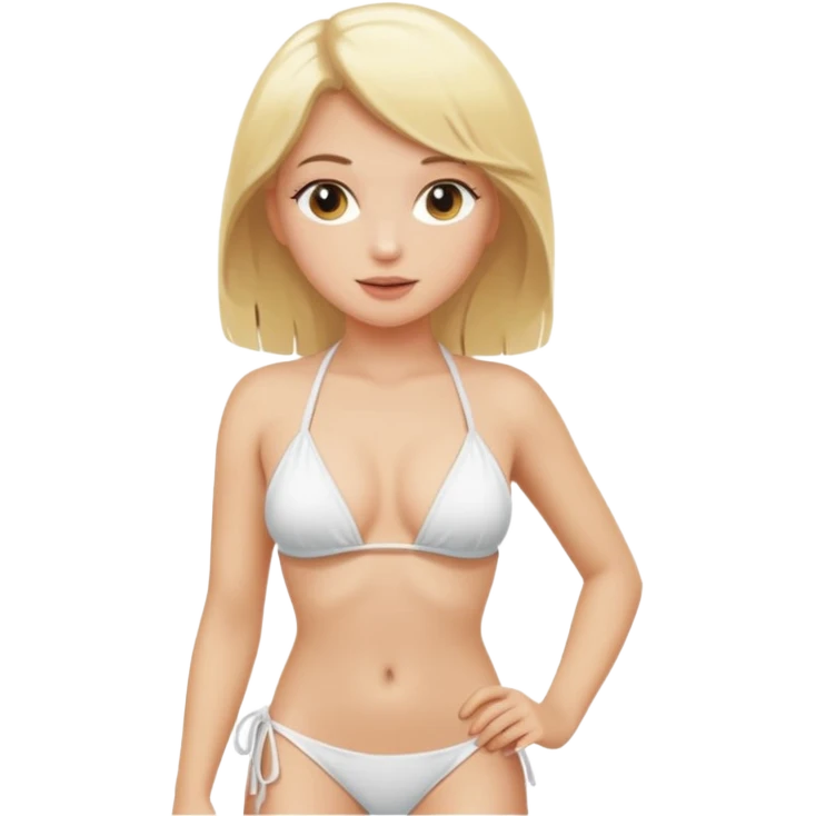 A sexy girl wiht blond Hair and a Bikini  emoji