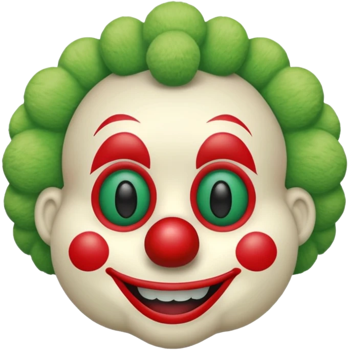 green plush toy clown emoji