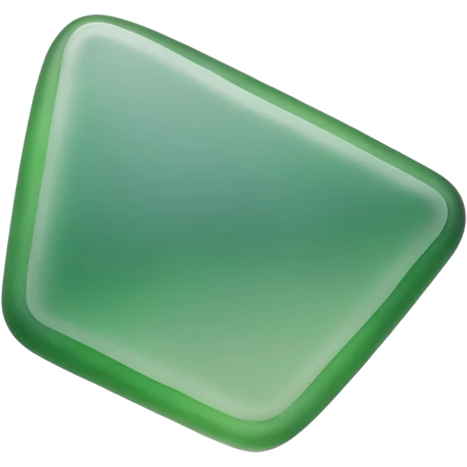 greenish sea glass with uneven edges emoji