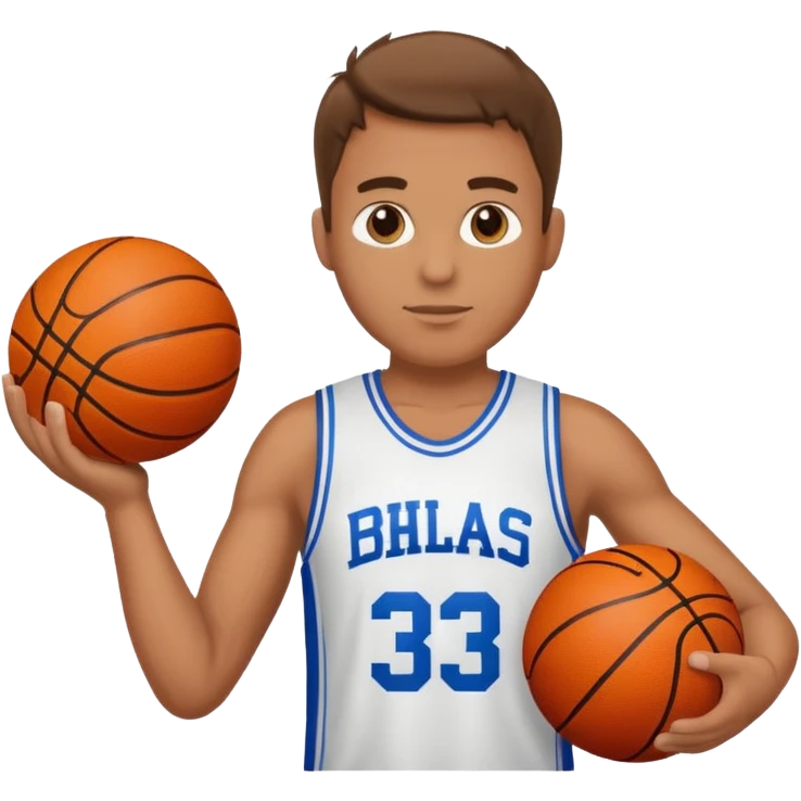 man holding basketball ball emoji