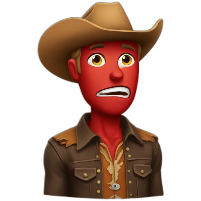 cowboy sobbing blood emoji