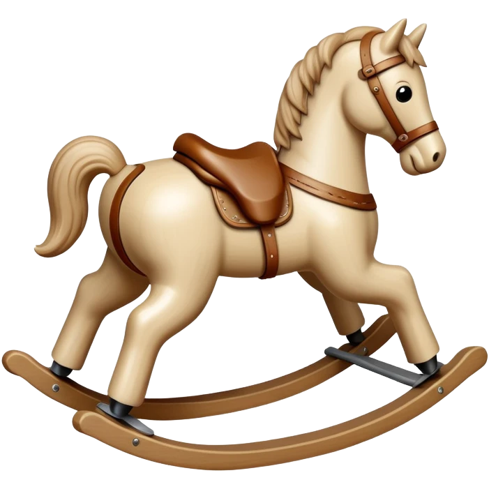 Beige rocking horse toy emoji