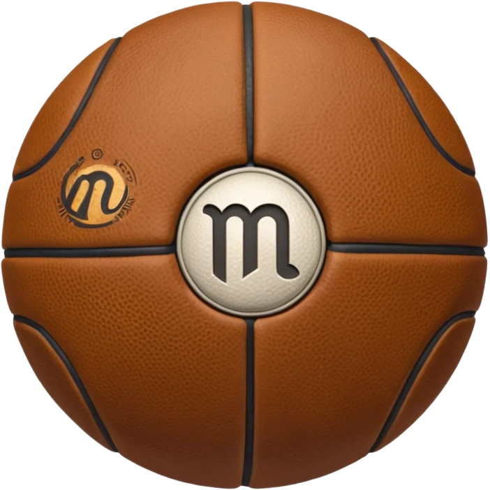Pull-ball with MB written in the circle in on it emoji