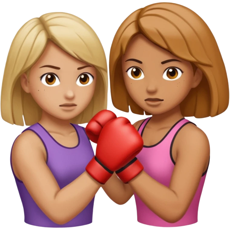 Girl punching girl emoji