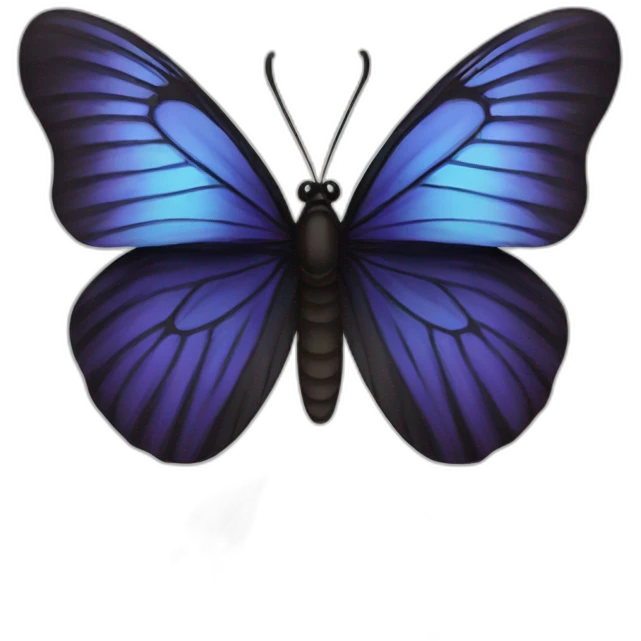 the black beautiful butterfly emoji