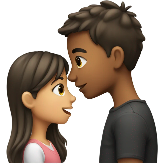 Girl kissing boy emoji