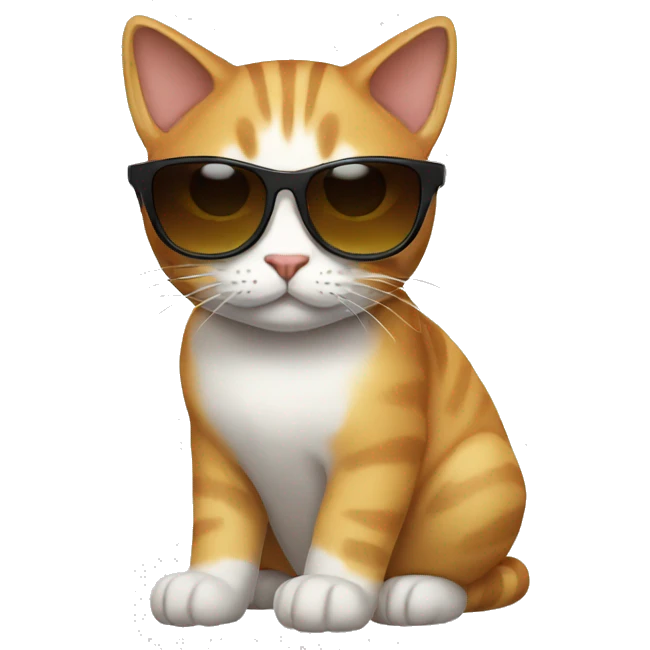 Cat with sunglasses emoji