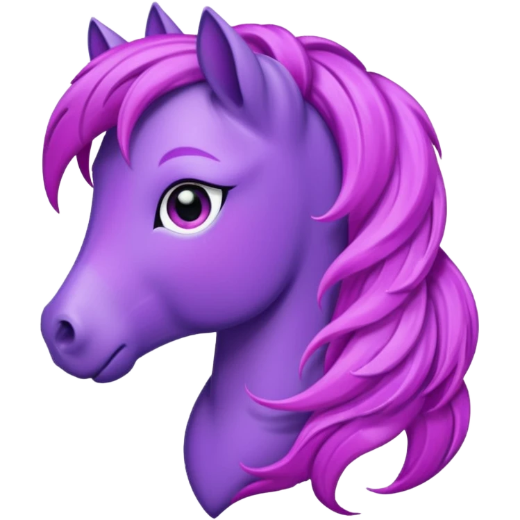 Purple pony head emoji
