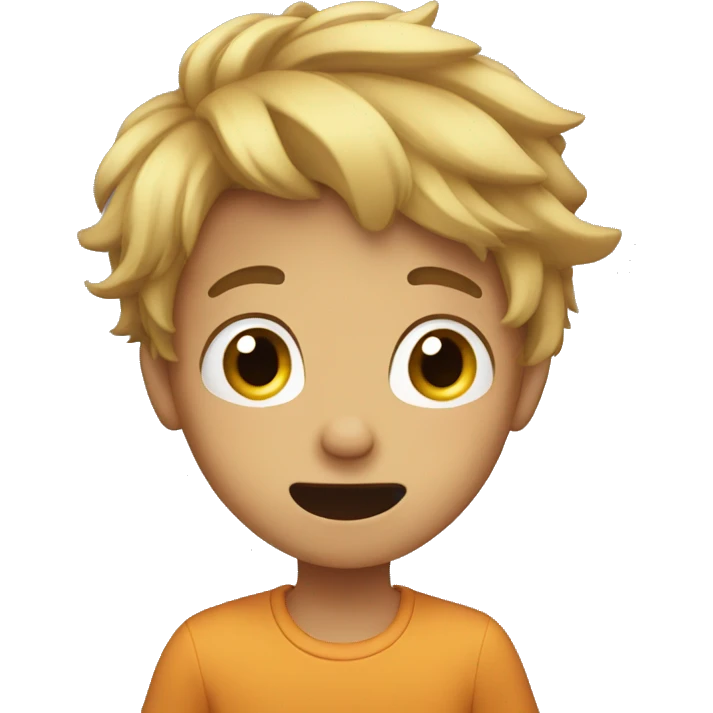 boy surprised and puts hand on hair emoji