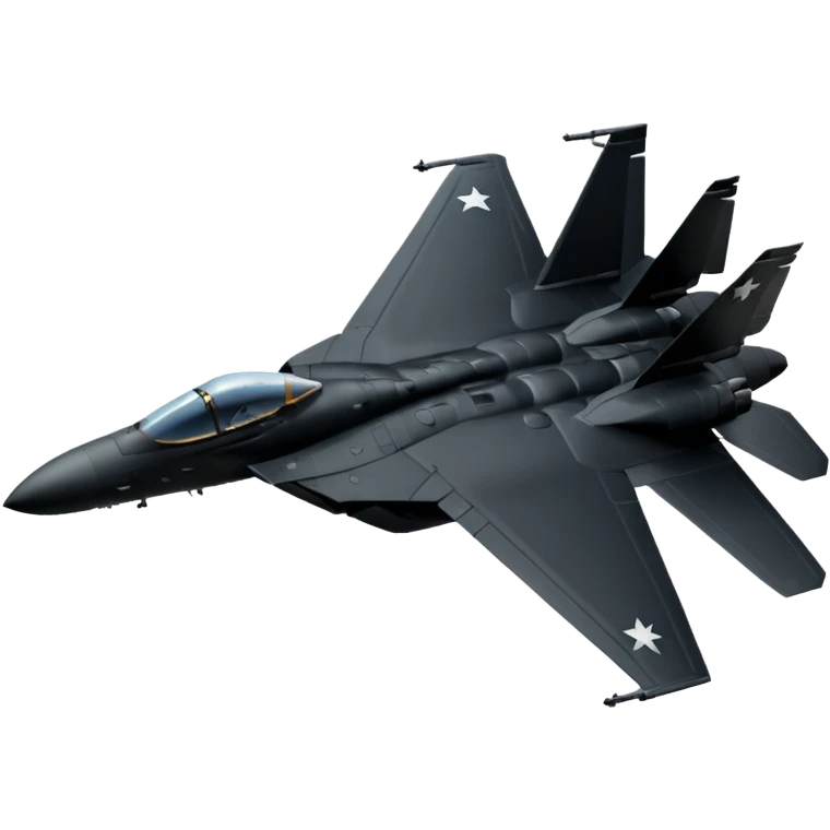 American F15, strict top-down orthographic view, silhouette clarity over realism emoji