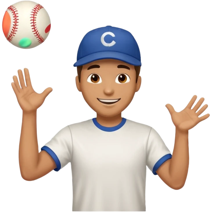 man energetically throwing a ball to the left emoji