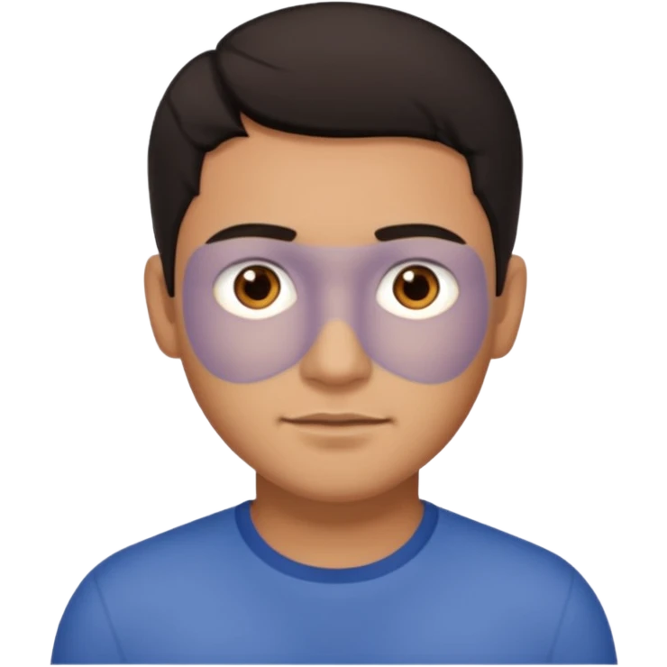 Latino man with short dark hair and brown eyes  emoji