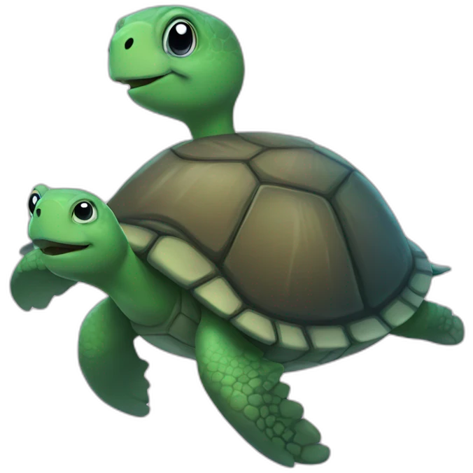 Turtle on planet emoji