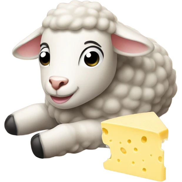 Lamb on top of butter emoji