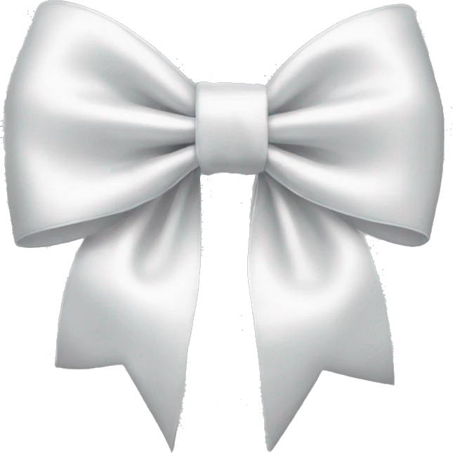 white satin bow emoji