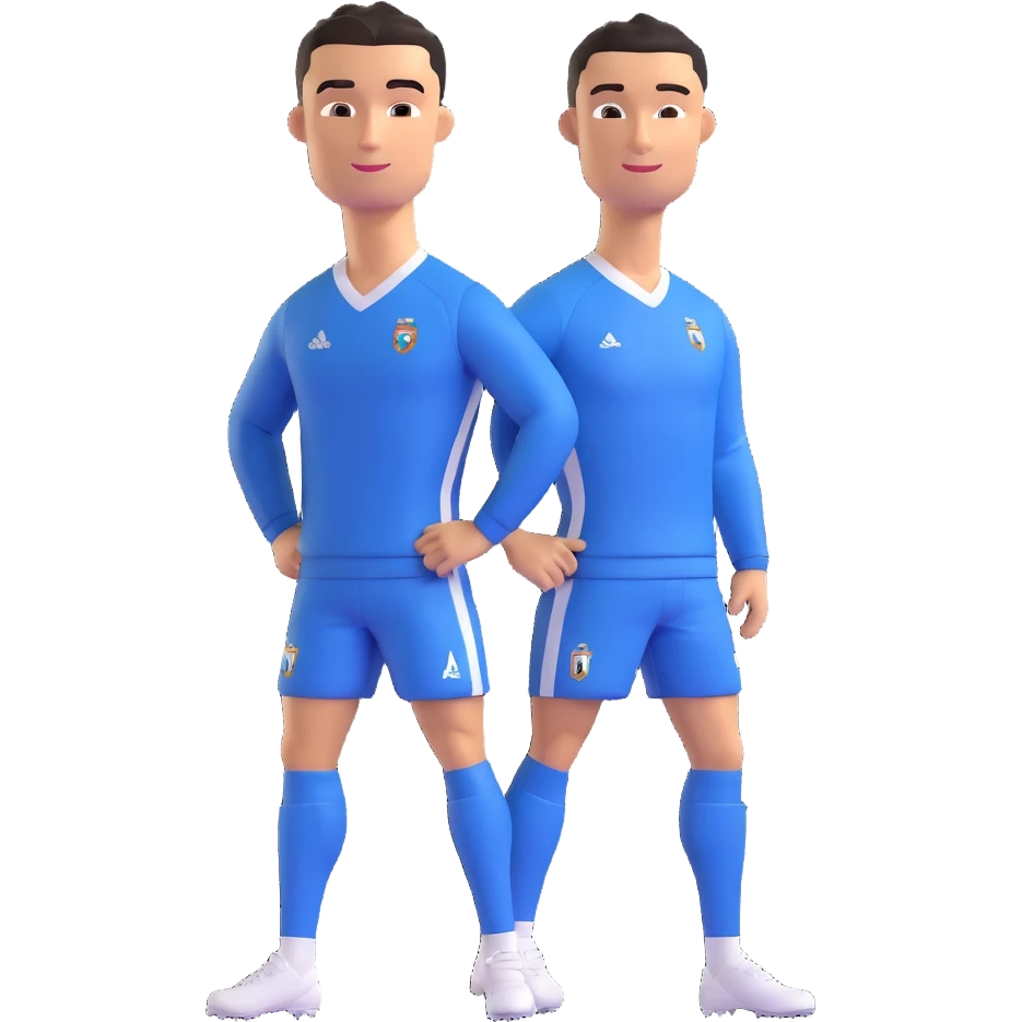 Cristiano Ronaldo looking calm and relaxed, wearing sportswear, neutral background, no text emoji