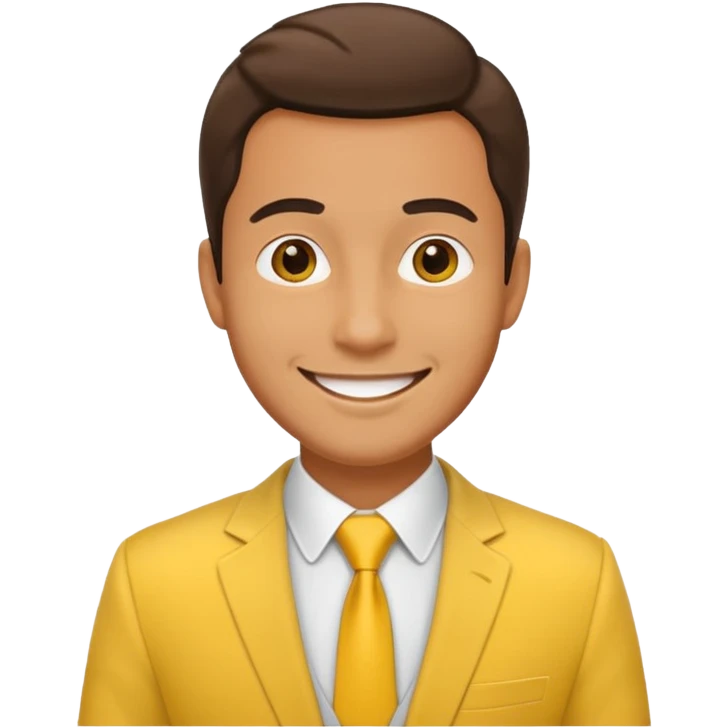 man wearing yellow suit  emoji