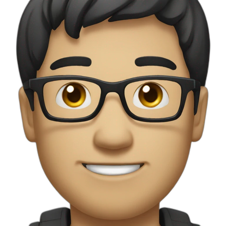 man-glasses-shortblackhair-kind-Chinese-smalleyes-smile emoji