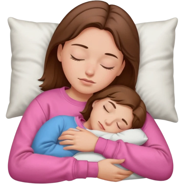 sleeping pink sweatshirt brown hair Sleeping emoji