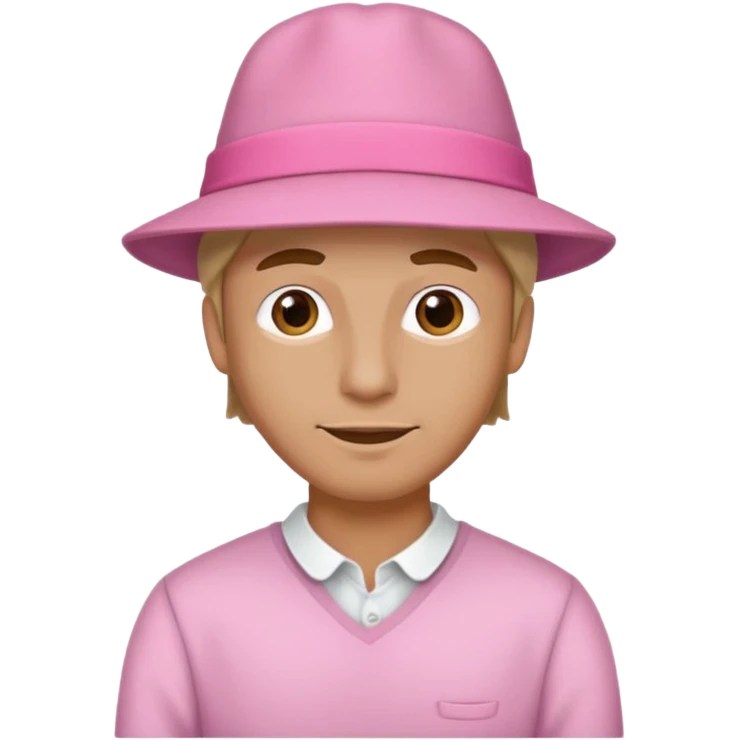 pink hatt and dress  man  emoji