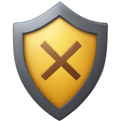 flat shield with a correct check mark emoji