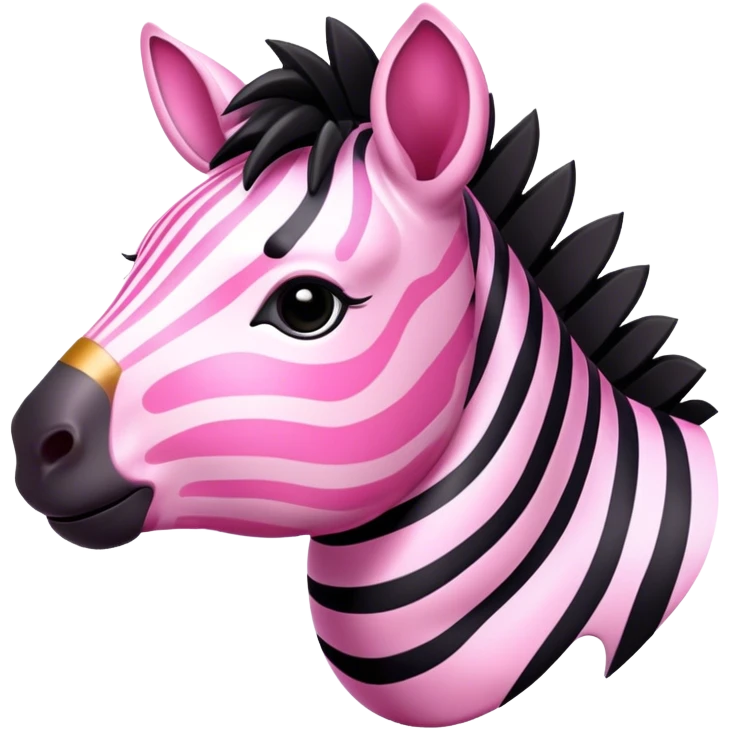 Pink zebra emoji