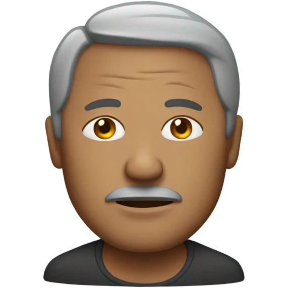 Middle aged man with his eyes closed emoji