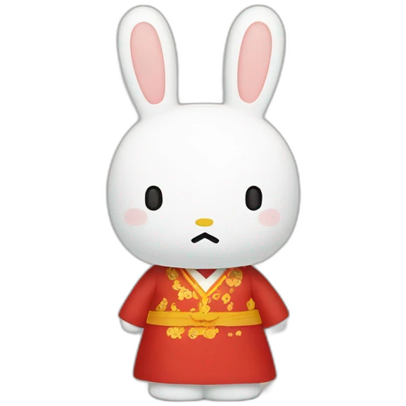 Miffy with Vietnam traditional dress emoji