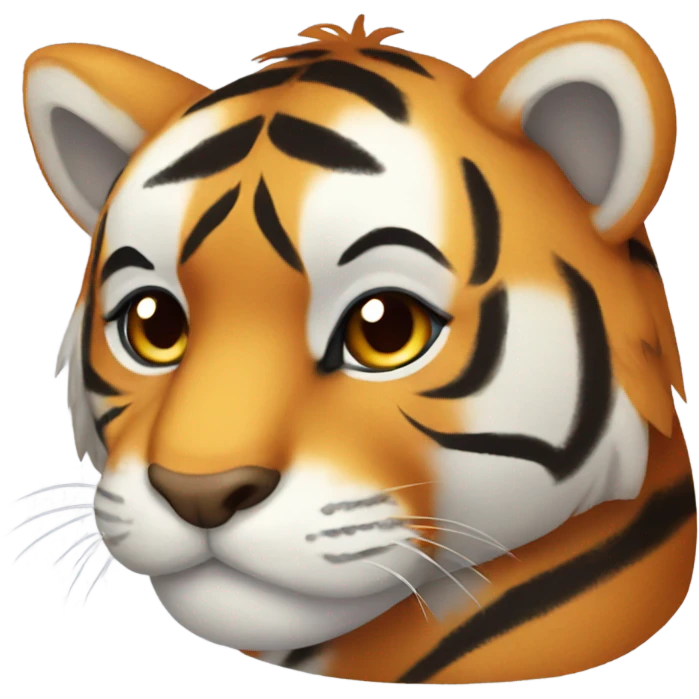 Snuggly tiger emoji