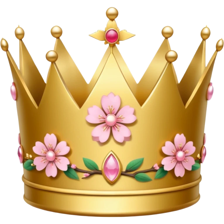 create a crown with japanese symbols and sakura leaf emoji