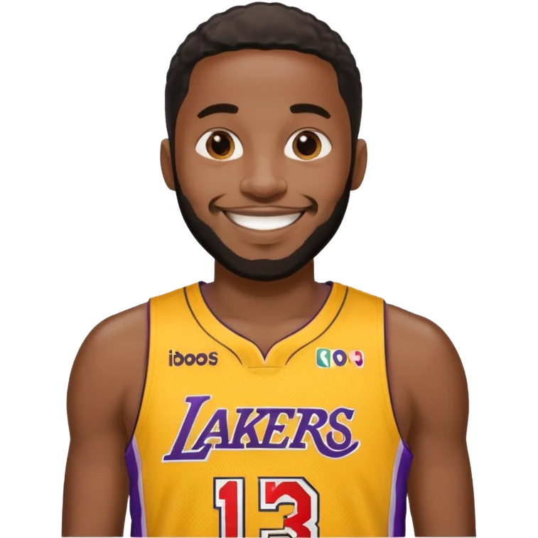 Black man on the lakers  emoji