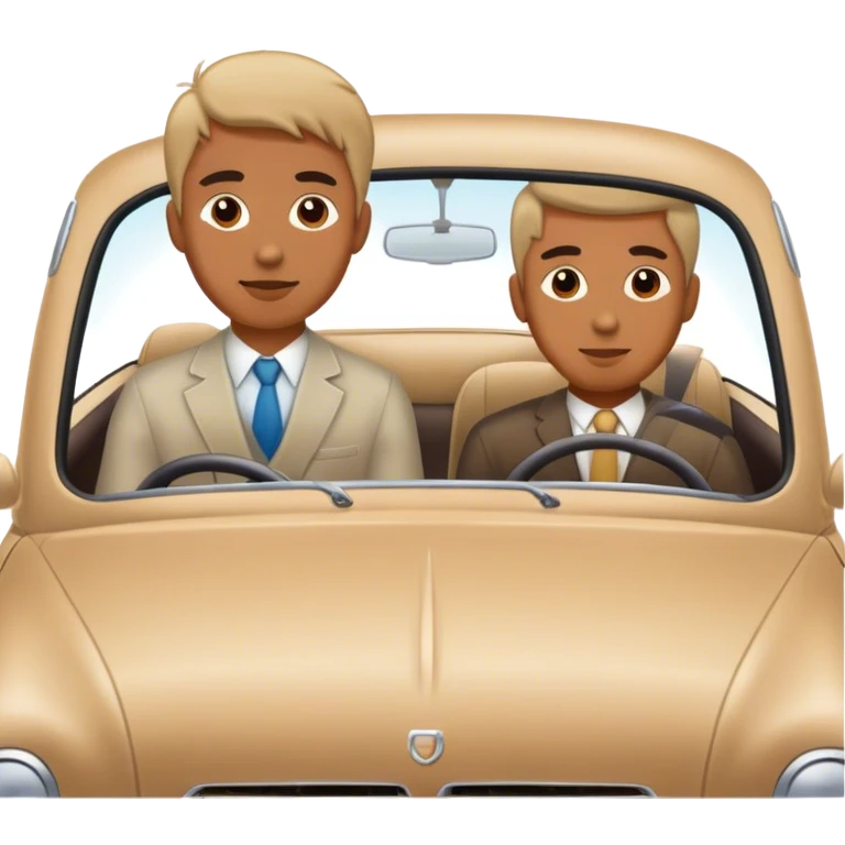 two man in a car emoji