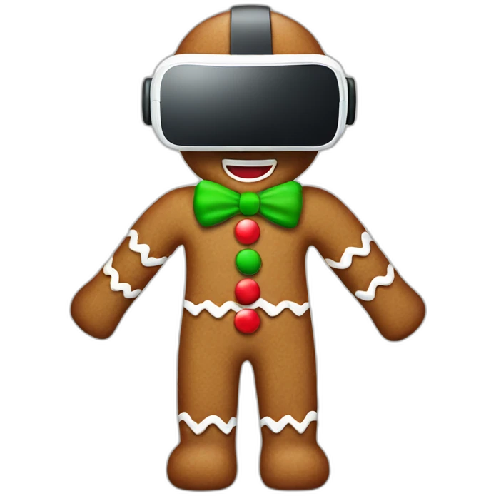 christmas-gingerbread-man-in-vr-headset-full body emoji