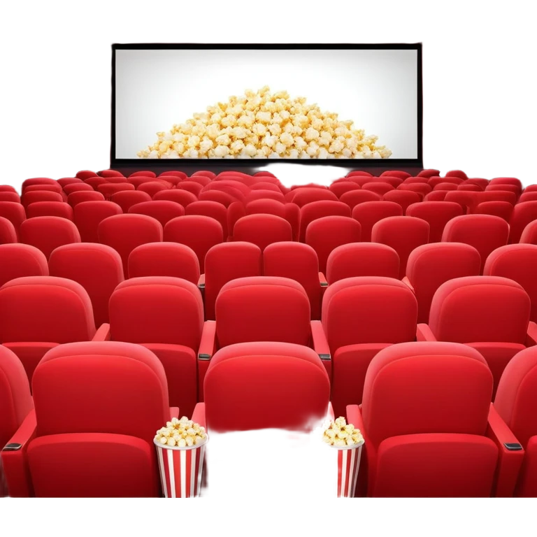 3d realistic interior of movie theater emoji