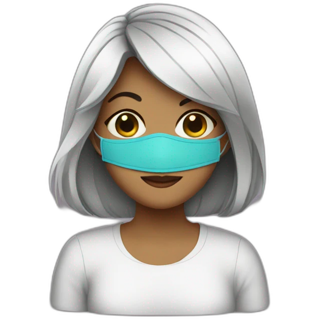 nde girl wearing a mask  emoji